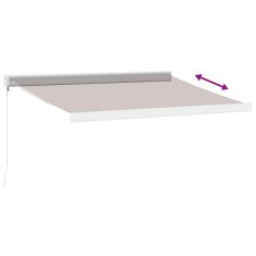 Vidaxl Ročna tenda 3 x 2,5 m Rjava 100% poliester