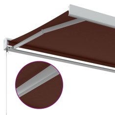 Vidaxl Ročna tenda 3 x 2,5 m Rjava 100% poliester