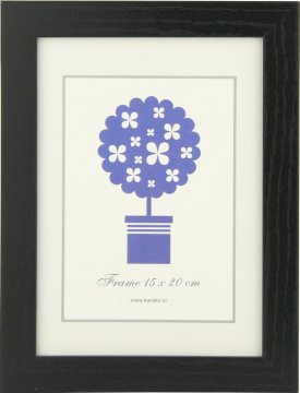 Karako Foto okvir 15x20 cm, les – MDF, namizni, stenski, 70 črn