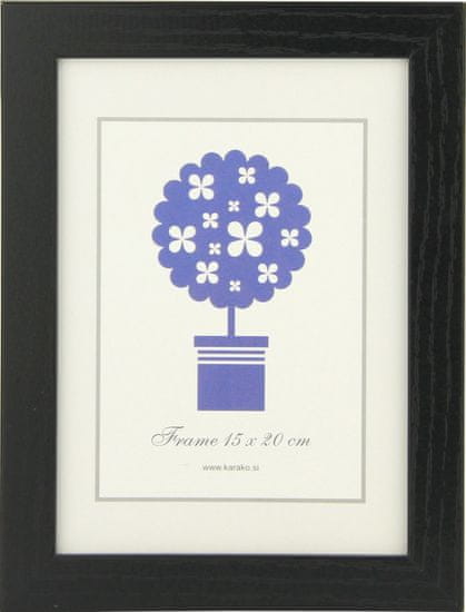 Karako Foto okvir 15x20 cm, les – MDF, namizni, stenski, 70 črn