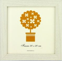 Karako Foto okvir 20x20 cm, les – MDF, namizni, stenski, 70 bel