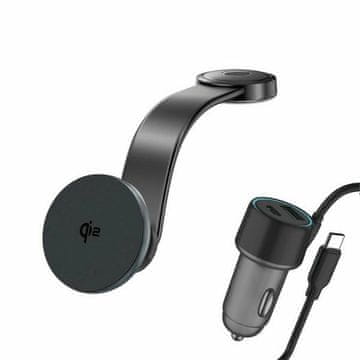 shumee 15W 4smarts induktivni avtomobilski polnilnik siv