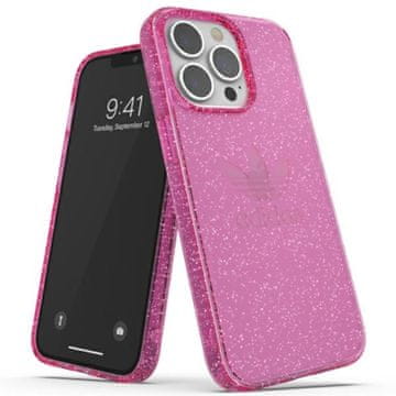 shumee Adidas zaščitni prozoren bleščeč roza ovitek za iPhone 13 Pro
