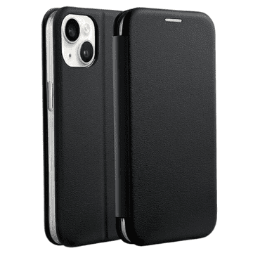 shumee Ovitek Beline Book Magnetic za iPhone 15 6.1 črn/črn