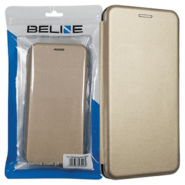 shumee Magnetni ovitek za knjigo Beline za Samsung A21sA217 zlate barve