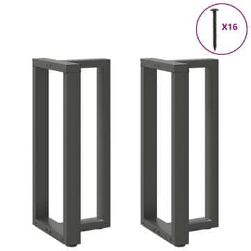 Vidaxl vidaXL Noge za barsko mizo, 2 kosa, antracit, 40x35x(90-91) cm, jeklo