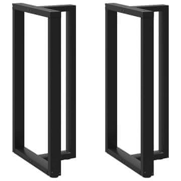 Vidaxl vidaXL Noge za barsko mizo, 2 kosa, črne, 60x35x(110-111) cm, jeklo