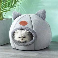 LIVEFY Plush ležišče za mačke 36x36 cm, siva