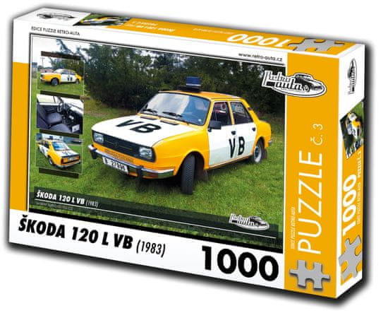 RETRO-AUTA© Puzzle št. 3 Škoda 120 L VB (1983) 1000 kosov