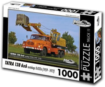 RETRO-AUTA© Puzzle TOVORNJAK št. 11 Tatra 138 6x6 bager D-032a (1959-1972) 1000 kosov
