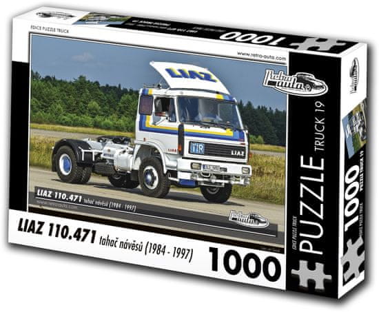 RETRO-AUTA© Puzzle TOVORNJAK št. 19 Liaz 110.471 polpriklopnik traktor (1984-1997) 1000 kosov