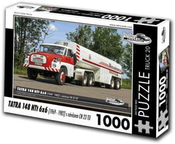 RETRO-AUTA© Puzzle TOVORNJAK št. 20 Tatra 148 NTt 6x6 s prikolico CO 23 TO (1969-1982) 1000 kosov