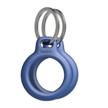 Belkin Secure AirTag etui z obeskom za ključe - modri - 2 pakiranja