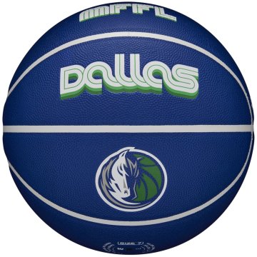 Wilson Žoge košarkaška obutev modra 7 Nba Team City Collector Dallas Mavericks Ball