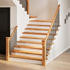shumee vidaXL Podloge za stopnice 8 kosi rjave 110x30x2 cm trdna hrastovina