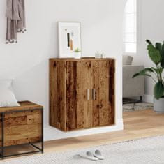 Vidaxl omara za čevlje iz starega lesa 60x35x70 cm inženirski les