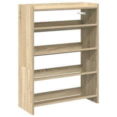 Vidaxl Regal za čevlje sonoma hrast 60x25x81 cm inženirski les