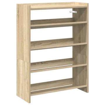 Vidaxl Regal za čevlje sonoma hrast 60x25x81 cm inženirski les