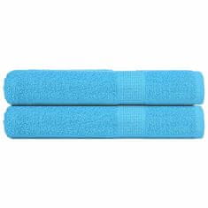 Vidaxl Brisače 2 kos turkizna 100x200 cm 360 gsm 100% bombaž
