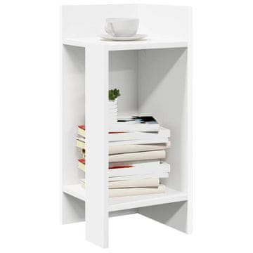 Vidaxl vidaXL Stranske mizice 2 kosa s polico bele barve 25,5 x 27 x 60 cm