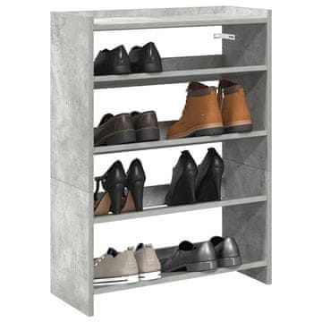 Vidaxl vidaXL Stojalo za čevlje betonsko sivo 60x25x81 cm