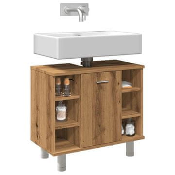 Vidaxl vidaXL Kopalniška omarica Artisan hrast 60x32x53,5 cm