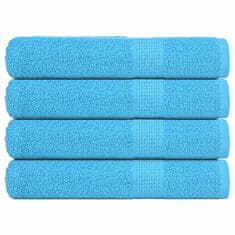 Vidaxl Brisače 4 kos turkizna 100x200 cm 360 gsm 100% bombaž