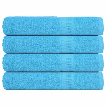 Vidaxl Brisače 4 kos turkizna 100x200 cm 360 gsm 100% bombaž