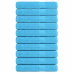 Vidaxl Brisače za savno 10 kos turkizna 80x200 cm 360 gsm 100% bombaž