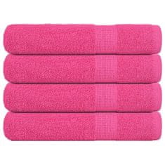 Vidaxl Brisače 4 kos roza 100x200 cm 360 gsm 100% bombaž