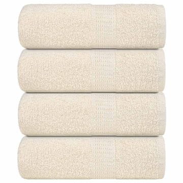 Vidaxl Pralne brisače 4 kosi FROGN kremne 30x30 cm 100 % bombaž