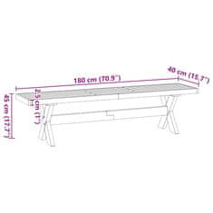 Vidaxl Jedilna klop NOAIN 180x40x45 cm trdna borovina