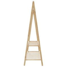 Vidaxl Stojalo za oblačila s policami 132x45,5x150,5 cm bambus