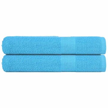 Vidaxl Brisače za savno 2 kos turkizna 80x200 cm 360 gsm 100% bombaž
