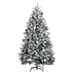 Vidaxl Umetna novoletna jelka 300 LED diod in komplet bučk 300 cm
