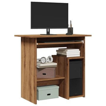 Vidaxl vidaXL Pisalna miza, Artisan hrast, 80x45x74 cm, material na osnovi lesa