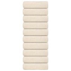 Vidaxl Brisače 10 kos krem 30x30 cm 360 gsm 100% bombaž
