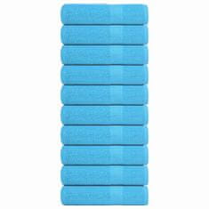 Vidaxl Kopalne brisače 10 kos turkizna 100x150 cm 360 gsm 100% bombaž