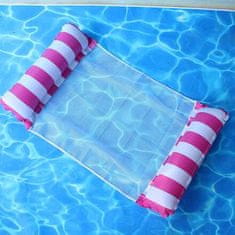 Merco Napihljiv ležalnik Float Stripe roza paket 1 kos
