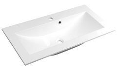 SAPHO Elegantni umivalnik YUKON 90x45 cm iz litega marmorja v beli barvi