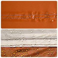 Vidaxl Vetrobran za kampiranje sivo oranžen 510x153 cm vodoodporen