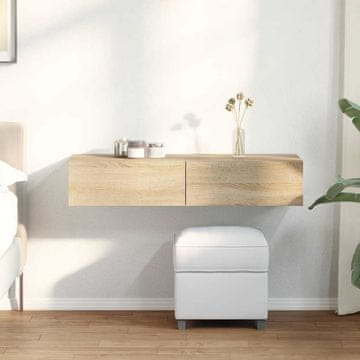 Vidaxl vidaXL Stenska polica s predali sonoma hrast 100x36x19 cm