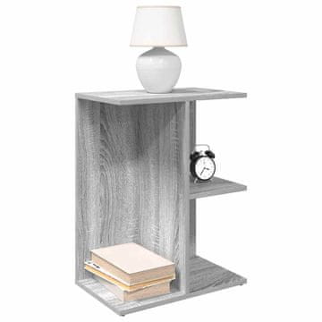 Vidaxl vidaXL Nočna omarica, siva, hrast sonoma, 46,5 x 29 x 61 cm