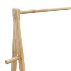 Vidaxl Stojalo za oblačila s policami n kolesi 132x45,5x155,5cm Bambus