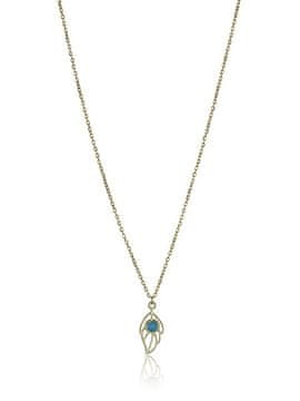 Emily Westwood Nežna pozlačena ogrlica s turkiznim brinom EWN23028G