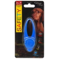 Dog Fantasy Ovratnica pasja Fantasy LED silikonska modra 8cm
