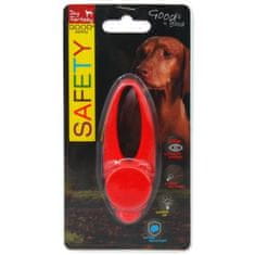 Dog Fantasy Ovratnica tag pes Fantasy LED silikona rdeča 8cm