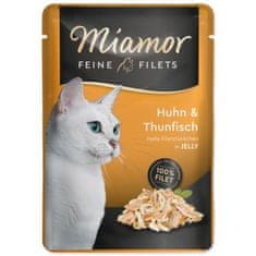 Miamor Cat Filet žepek piščanec+tuna v želeju 100g