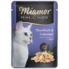 Miamor Cat Filet žepni tun + kalamari v želeju 100g