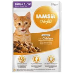 IAMS Cat Kitten piščanec v omaki žepek 85g